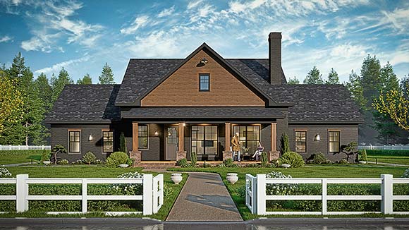 Contemporary, Farmhouse House Plan 100229 with 3 Beds, 3 Baths Elevation