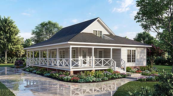Cabin, Southern House Plan 100243 with 5 Beds, 3 Baths Elevation
