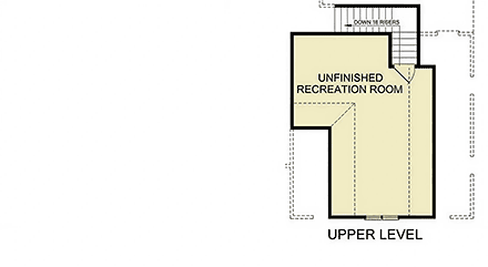 Contemporary, Craftsman, Farmhouse House Plan 100263 with 3 Beds, 2 Baths, 2 Car Garage Second Level Plan