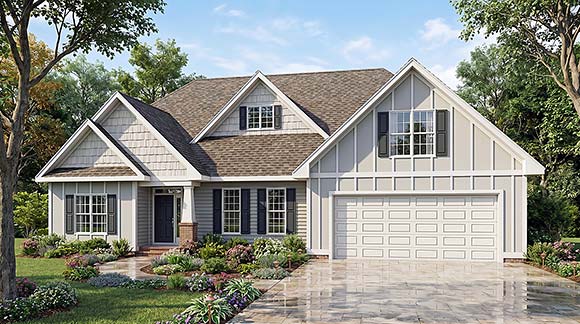 Contemporary, Craftsman, Farmhouse House Plan 100263 with 3 Beds, 2 Baths, 2 Car Garage Elevation
