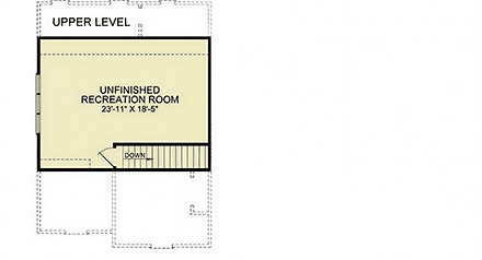Country, Traditional House Plan 100264 with 3 Beds, 2 Baths, 2 Car Garage Second Level Plan