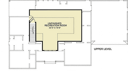 Ranch, Traditional House Plan 100266 with 3 Beds, 2 Baths, 2 Car Garage Second Level Plan