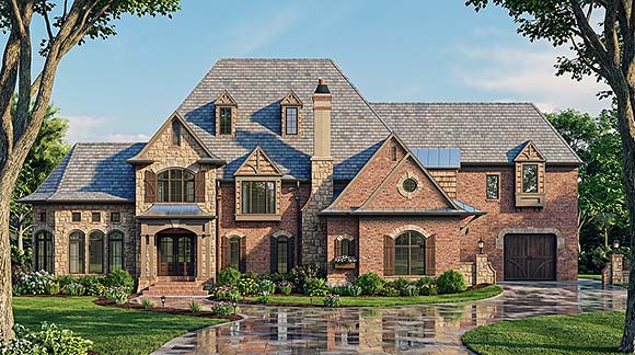 Traditional, Tudor House Plan 100271 with 5 Beds, 5 Baths, 4 Car Garage Elevation