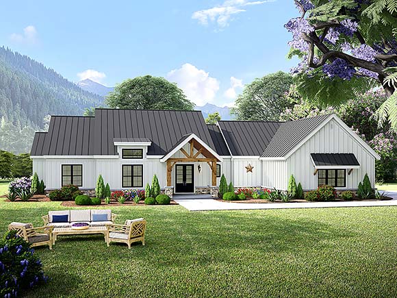 Country, Craftsman, Farmhouse, Ranch, Traditional House Plan 100306 with 4 Beds, 4 Baths, 2 Car Garage Elevation