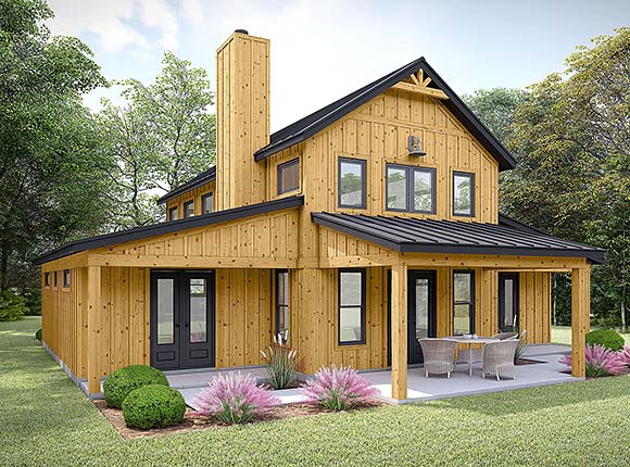 Barndominium, Country, Farmhouse House Plan 100308 with 3 Beds, 2 Baths Elevation