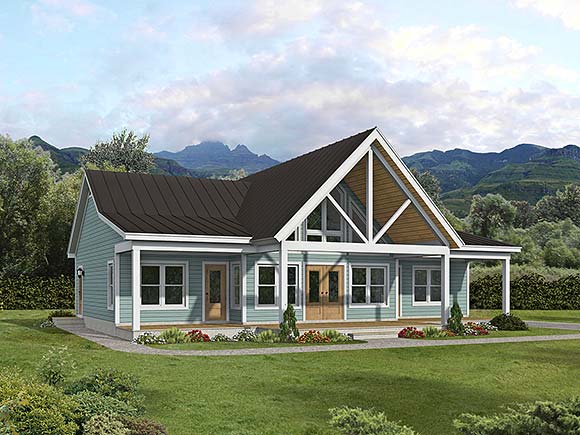 Country, Craftsman, Ranch House Plan 100338 with 2 Beds, 2 Baths Elevation