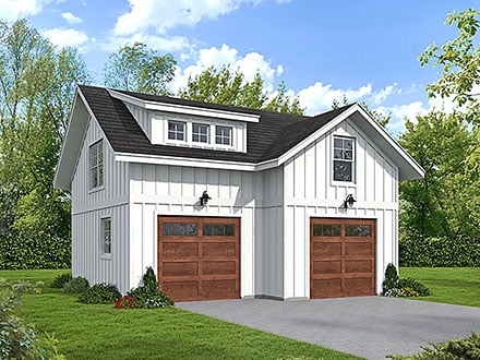 Garage-Living Plan 100344