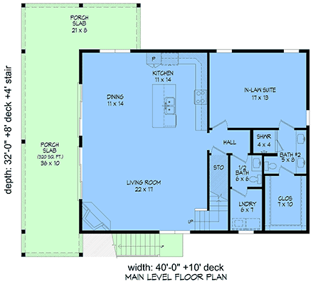 Contemporary, Prairie House Plan 100350 with 2 Beds, 5 Baths First Level Plan