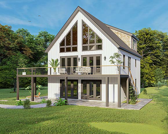 Contemporary, Prairie House Plan 100350 with 2 Beds, 5 Baths Elevation