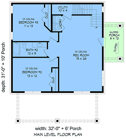 Coastal, Contemporary, Modern House Plan 100353 with 3 Beds, 3 Baths First Level Plan