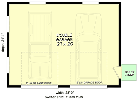 Country, Craftsman 2 Car Garage Plan 100354 First Level Plan
