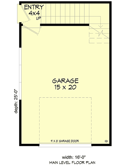 Country, Traditional 1 Car Garage Plan 100363 First Level Plan