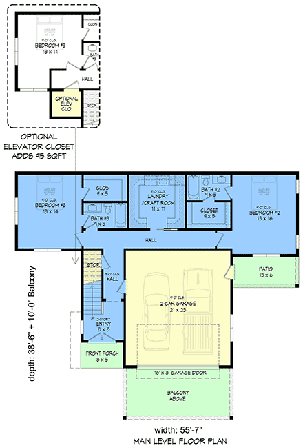 Coastal, Contemporary, Country, European House Plan 100371 with 3 Beds, 4 Baths, 2 Car Garage First Level Plan