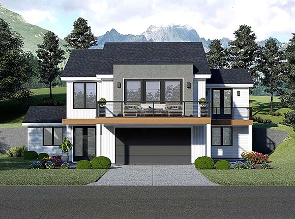 Coastal, Contemporary, Country, European House Plan 100371 with 3 Beds, 4 Baths, 2 Car Garage Elevation