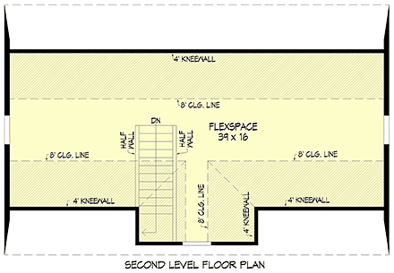 Country, Farmhouse, Ranch, Traditional 3 Car Garage Plan 100372 Second Level Plan