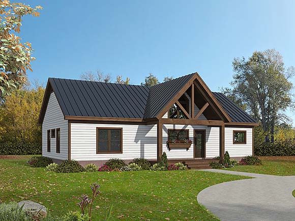 Country, Craftsman, Ranch House Plan 100376 with 3 Beds, 2 Baths Elevation