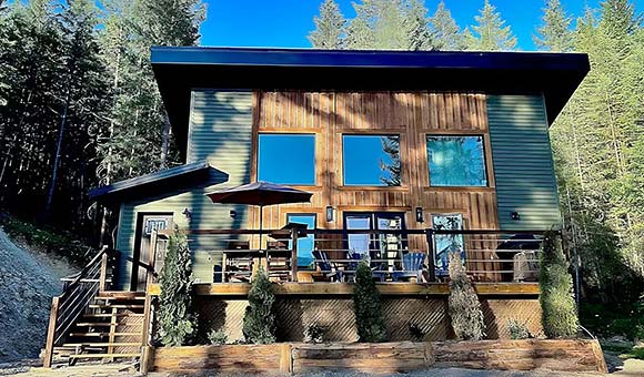 Cabin, Modern House Plan 100378 with 2 Beds, 1 Baths Elevation