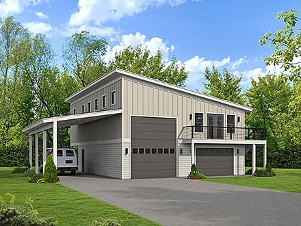 Garage-Living Plan 100379