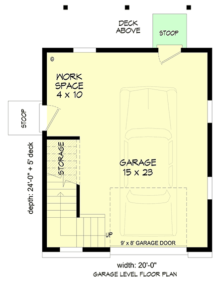 Country, Traditional 1 Car Garage Plan 100391 First Level Plan
