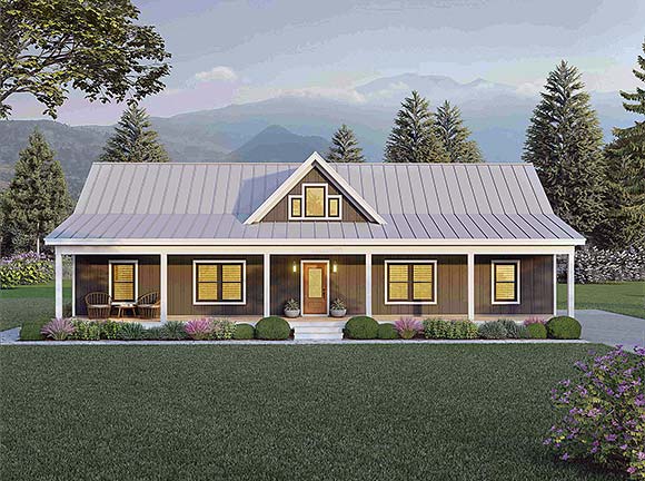 Country, Farmhouse, Ranch House Plan 100394 with 3 Beds, 3 Baths Elevation