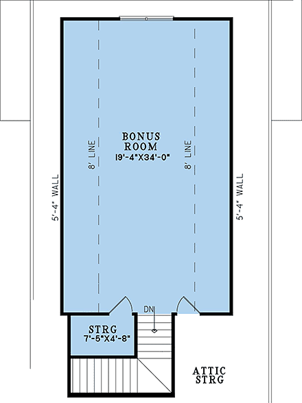 Country, Farmhouse, Southern House Plan 100400 with 3 Beds, 3 Baths, 3 Car Garage Second Level Plan