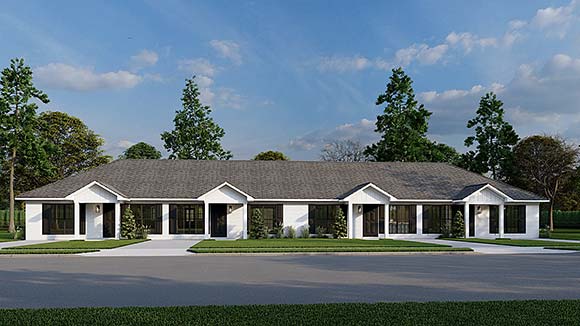 Ranch, Traditional Multi-Family Plan 100409 with 8 Beds, 4 Baths Elevation