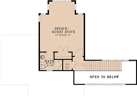 Contemporary, Mediterranean House Plan 100422 with 4 Beds, 7 Baths, 3 Car Garage Second Level Plan
