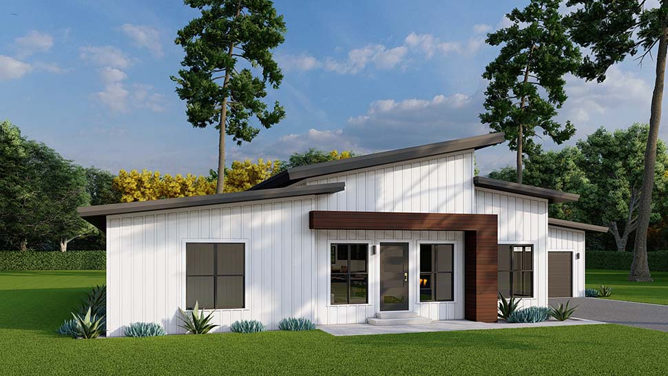 Contemporary, Modern Plan with 2219 Sq. Ft., 3 Bedrooms, 2 Bathrooms, 1 Car Garage Picture 4