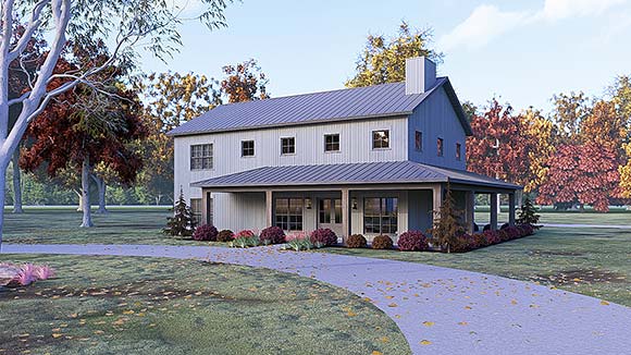 Country, Farmhouse House Plan 100430 with 5 Beds, 5 Baths, 2 Car Garage Elevation