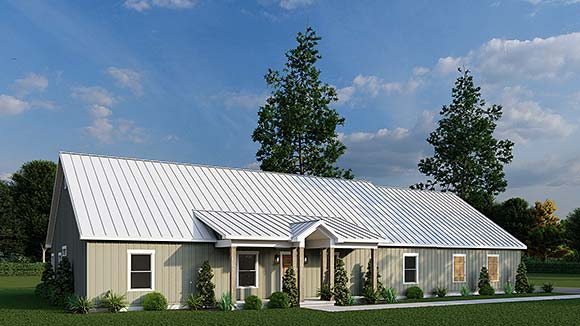 Barndominium, Farmhouse, Southern House Plan 100433 with 3 Beds, 3 Baths, 2 Car Garage Elevation