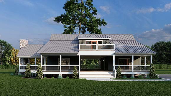 Cabin, Cottage House Plan 100435 with 3 Beds, 4 Baths Elevation