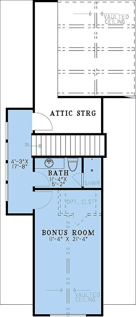 Country, Craftsman, Farmhouse House Plan 100437 with 3 Beds, 4 Baths, 2 Car Garage Second Level Plan