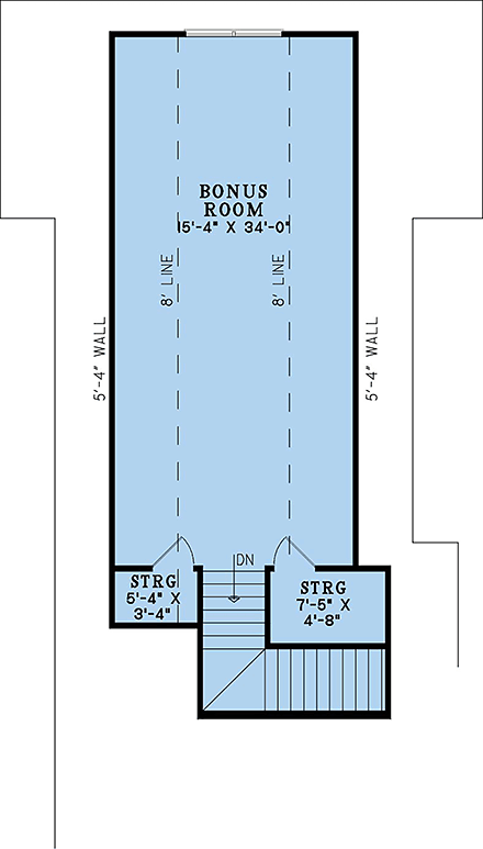 Contemporary, Country, Craftsman, Farmhouse House Plan 100449 with 3 Beds, 4 Baths, 3 Car Garage Second Level Plan