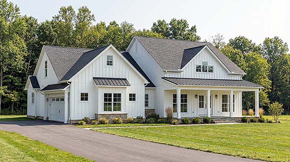 Country, Craftsman, Farmhouse House Plan 100456 with 3 Beds, 3 Baths, 3 Car Garage Elevation