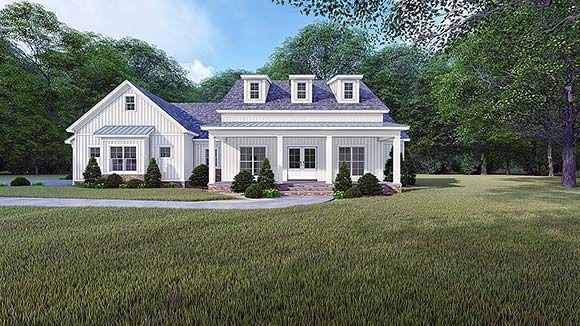 Country, Farmhouse, Southern House Plan 100461 with 4 Beds, 4 Baths, 2 Car Garage Elevation