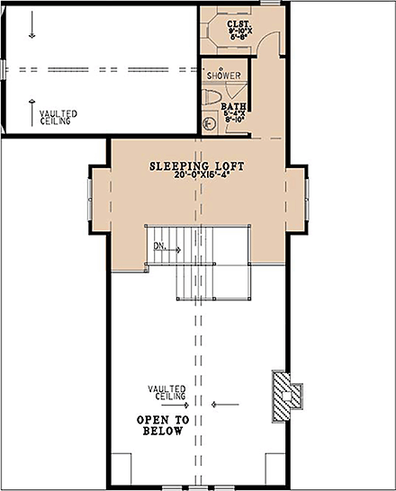 Country, Farmhouse House Plan 100487 with 3 Beds, 4 Baths, 2 Car Garage Second Level Plan