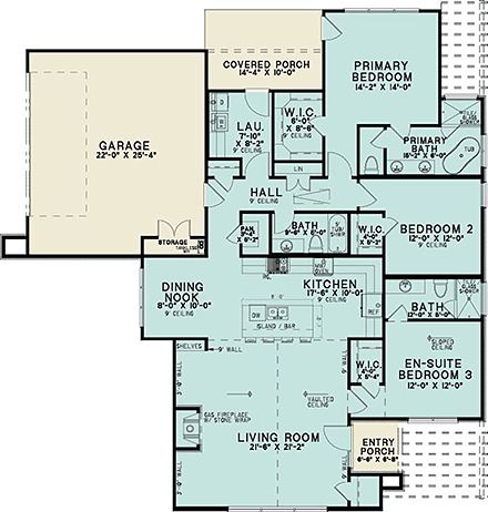 A-Frame, Contemporary, Modern House Plan 100491 with 3 Beds, 3 Baths, 2 Car Garage First Level Plan
