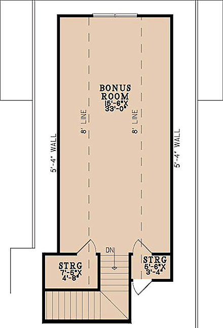 Contemporary, Country, Farmhouse House Plan 100497 with 3 Beds, 4 Baths, 3 Car Garage Second Level Plan