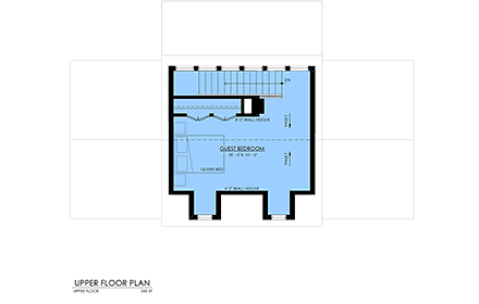 Country, Craftsman, Traditional Misc Plan 100506 with 1 Beds, 1 Baths Second Level Plan
