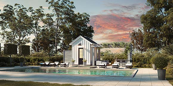 Cottage, Country, Farmhouse, Traditional Misc Plan 100507 Elevation