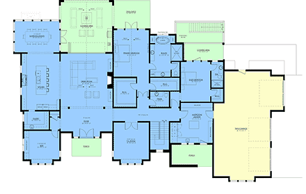 Country, Farmhouse, Ranch House Plan 100511 with 5 Beds, 5 Baths, 3 Car Garage First Level Plan