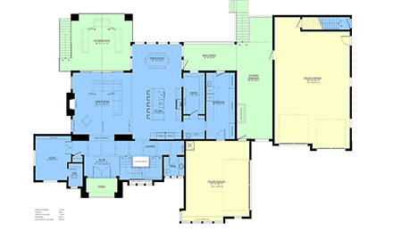 Contemporary, European, French Country House Plan 100512 with 6 Beds, 5 Baths, 4 Car Garage First Level Plan