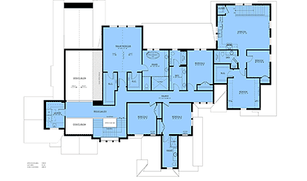 Contemporary, European, French Country House Plan 100512 with 6 Beds, 5 Baths, 4 Car Garage Second Level Plan