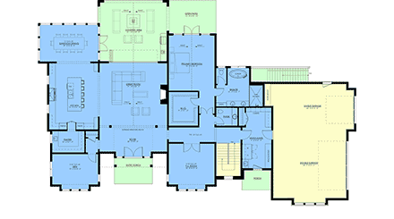 Country, Ranch House Plan 100517 with 1 Beds, 2 Baths, 3 Car Garage First Level Plan