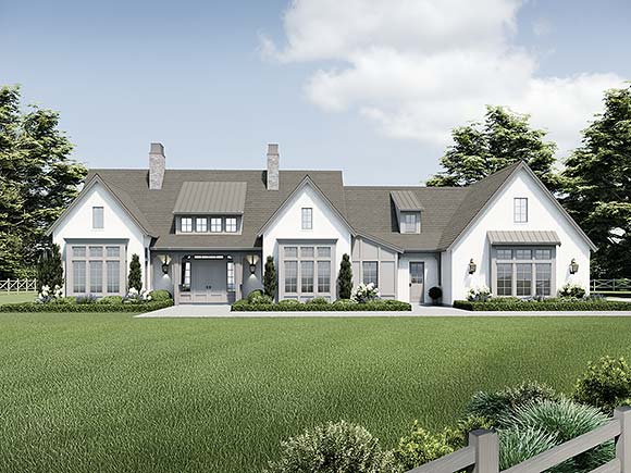 Country, Ranch House Plan 100517 with 1 Beds, 2 Baths, 3 Car Garage Elevation