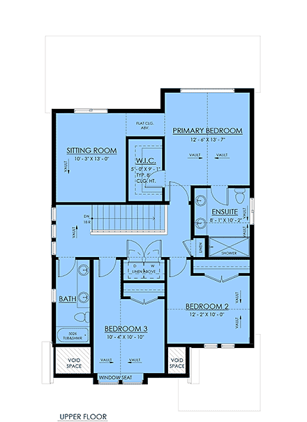 Contemporary, Country, Farmhouse, New American House Plan 100521 with 3 Beds, 3 Baths, 2 Car Garage Second Level Plan