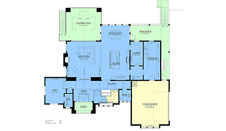 European, French Country House Plan 100526 with 4 Beds, 4 Baths, 2 Car Garage First Level Plan