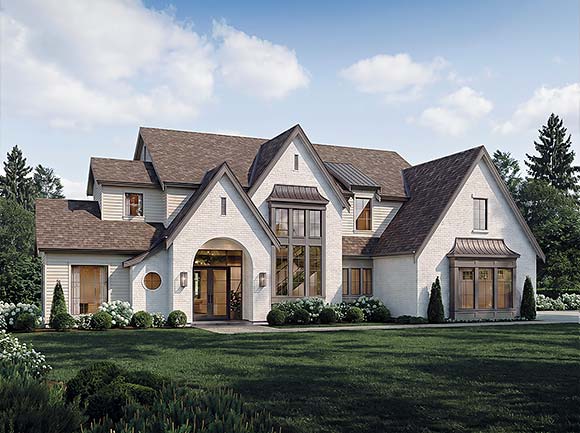 European, French Country House Plan 100526 with 4 Beds, 4 Baths, 2 Car Garage Elevation