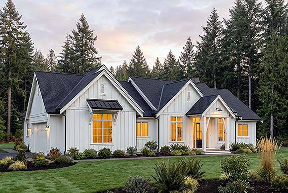 Country, Farmhouse, Ranch, Traditional House Plan 100528 with 3 Beds, 3 Baths, 2 Car Garage Elevation