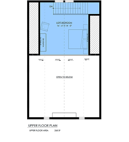 Barndominium, Country, Farmhouse House Plan 100529 with 1 Beds, 1 Baths Second Level Plan